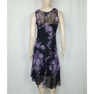 Vintage floral chiffon dress